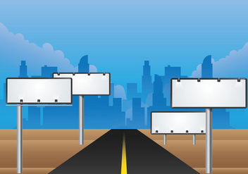Hoarding Billboard Vector Road - vector gratuit #364605